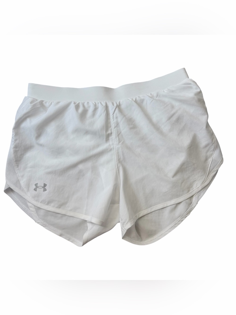 Under Armour White Fly-By Running Shorts S Lined